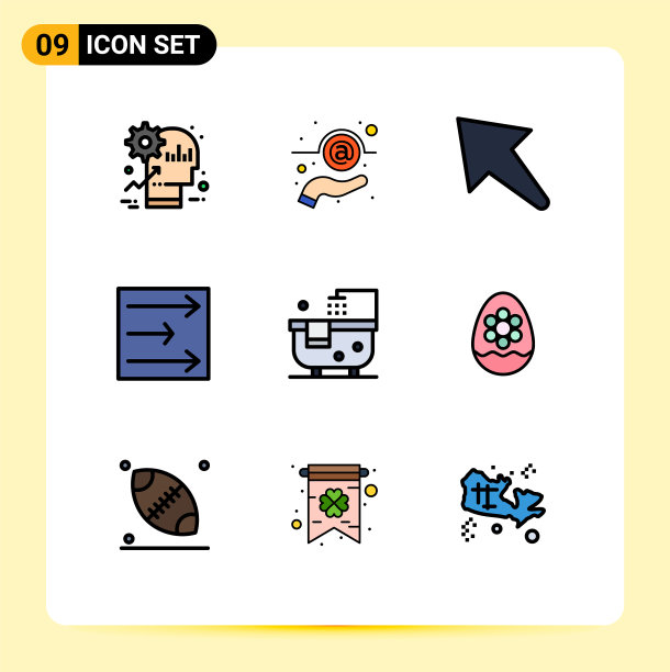 现代集9填充线平色象形文字图片下载