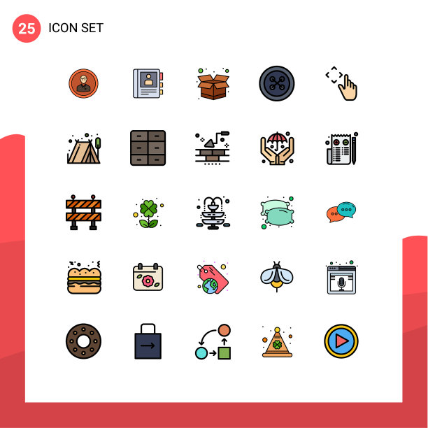 通用图标符号组25现代填充图片下载
