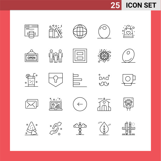 摩登设25行象形礼物宝贝图片下载