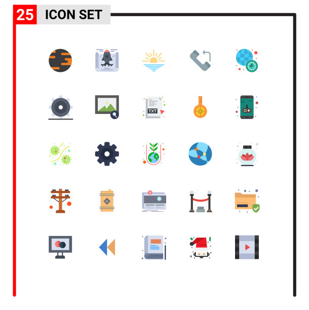 25个创意图标的现代符号和符号图片下载