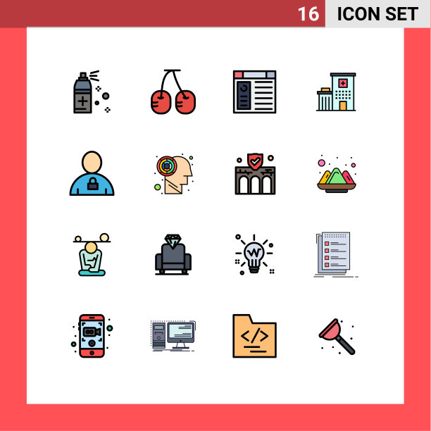 股票图标包16行符号和符号图片下载