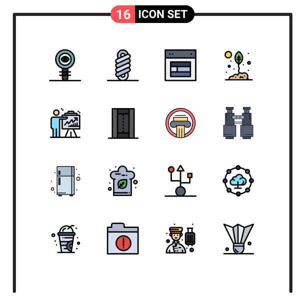 现代集16平色填充线条图片下载