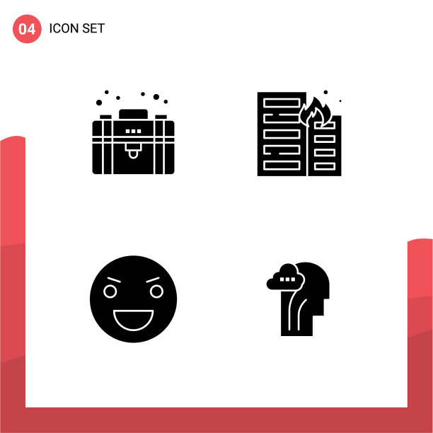 移动界面立体字形设置4个象形图图片下载