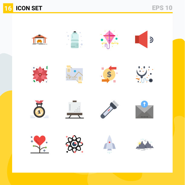 16平色概念为网站移动和图片下载