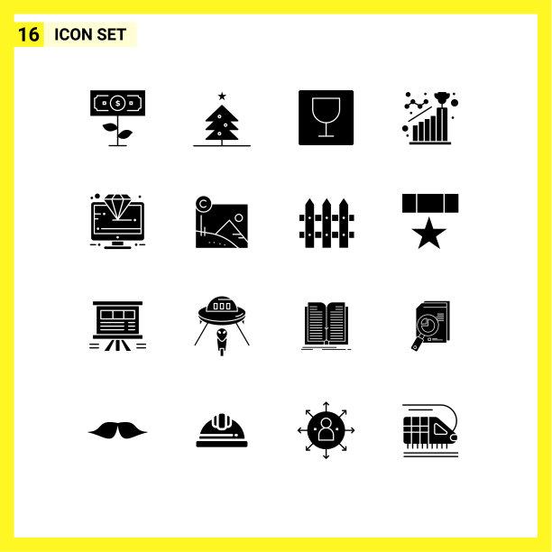 在网格上为监视器设置16个实字形图片下载