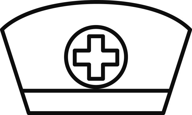 线条风格护士帽图标图片下载