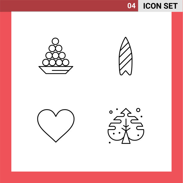 可编辑线包4简单填充线平图片下载