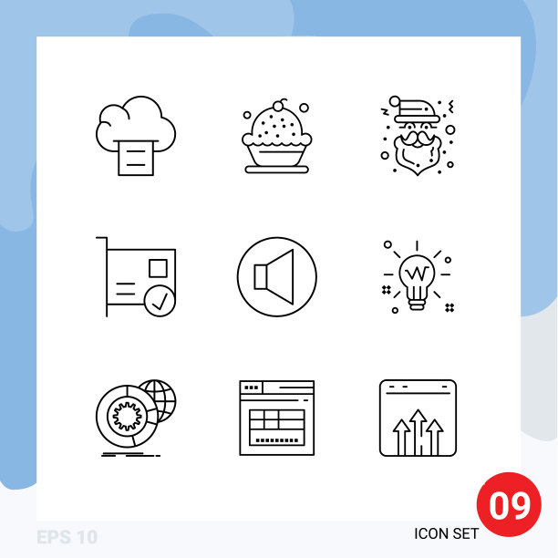 为声音设备设置9个网格轮廓图片下载