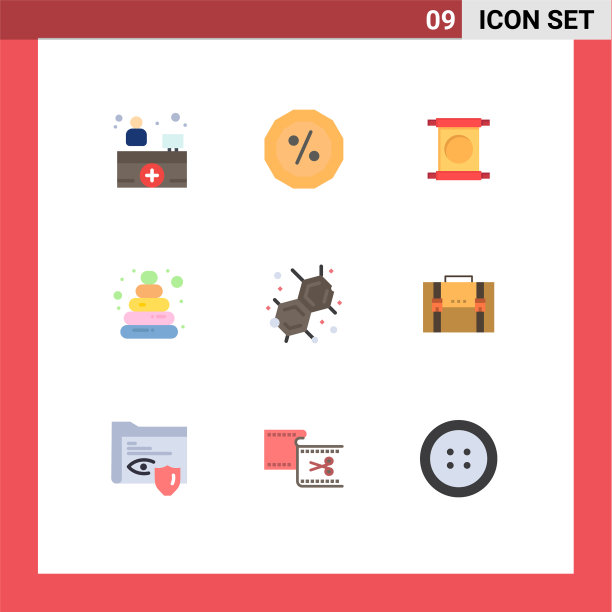 9种适用于网络和移动的通用平面颜色图片下载