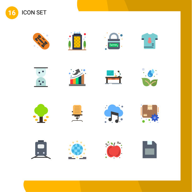 16种适用于网络和移动的通用平面颜色图片下载