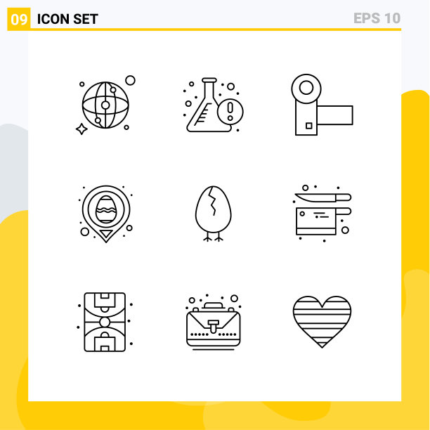 用户界面包9基本轮廓复活节图片下载