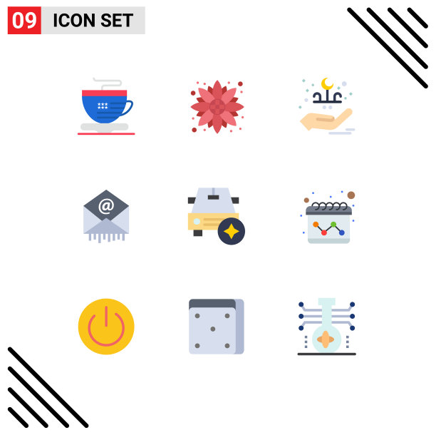 现代set 9 flat colors象形星图片下载