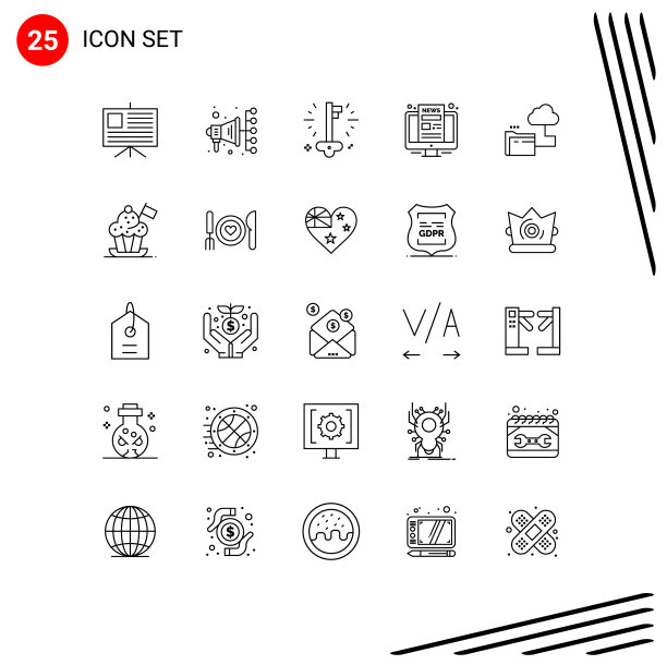 用户界面包25个基本行文件图片下载