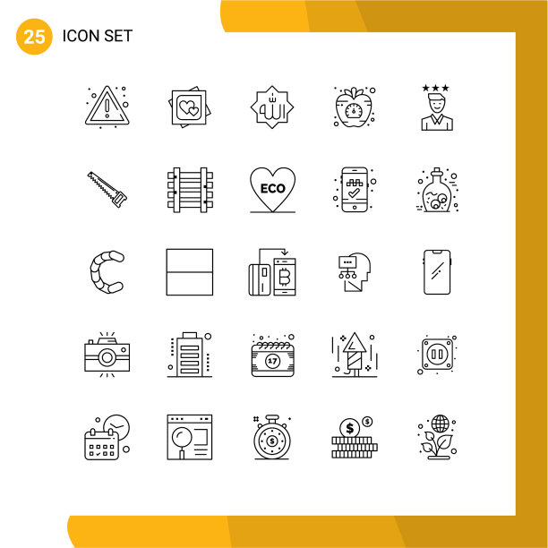 可编辑的行包25个简单的行图片下载