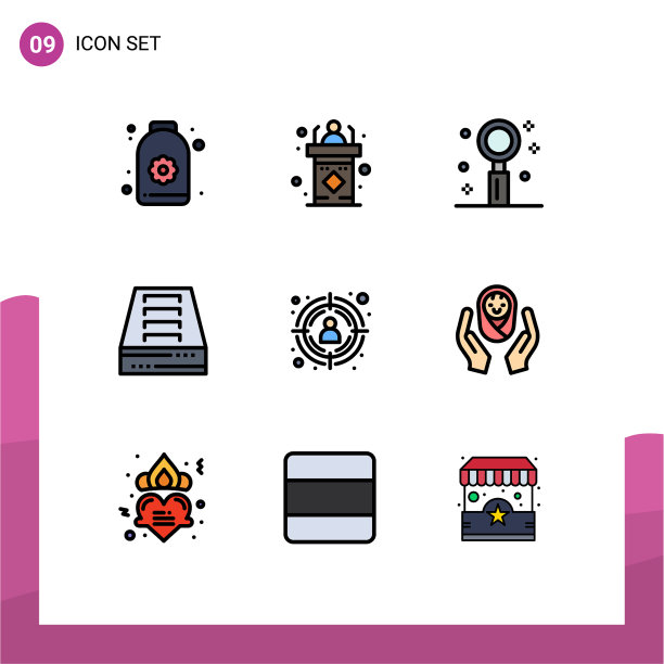 设置9商业填充线平面颜色包图片下载