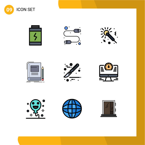 设置9商业填充线平面颜色包图片下载