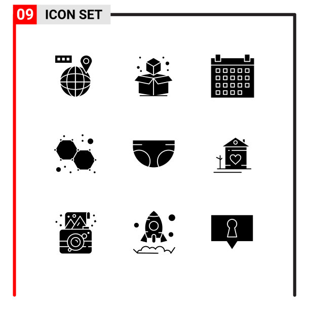 9 .创意图标的现代标志和符号图片下载