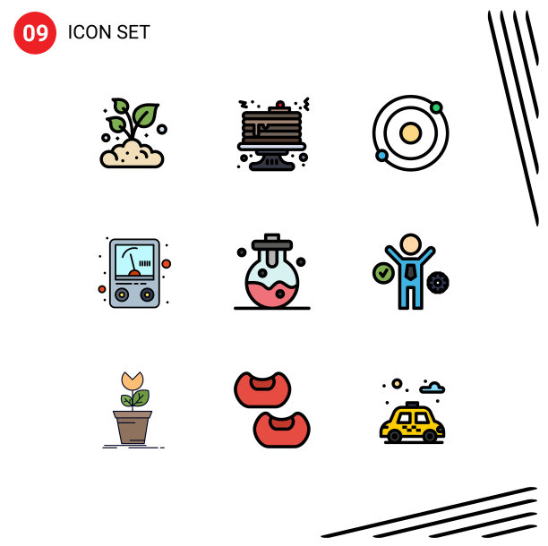 股票图标包9行符号和符号图片下载