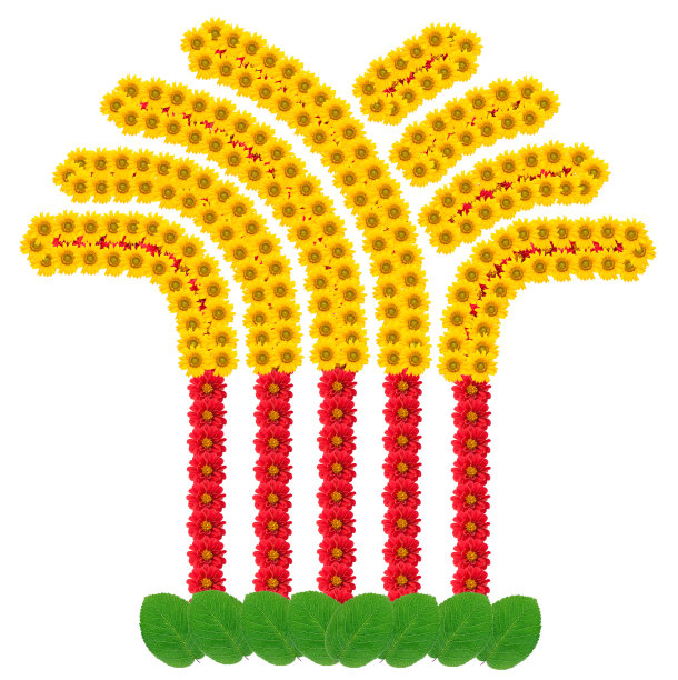 用花做成的面包是当地的象征。孤立的图片下载