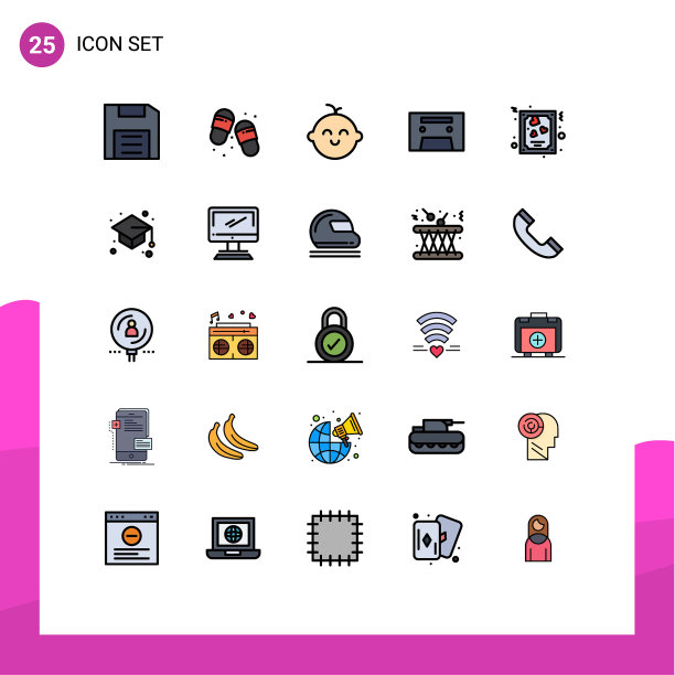 设置25个现代UI图标象征爱情图片下载