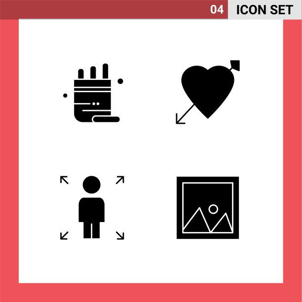 为学校设置4个商业固体符号包图片下载