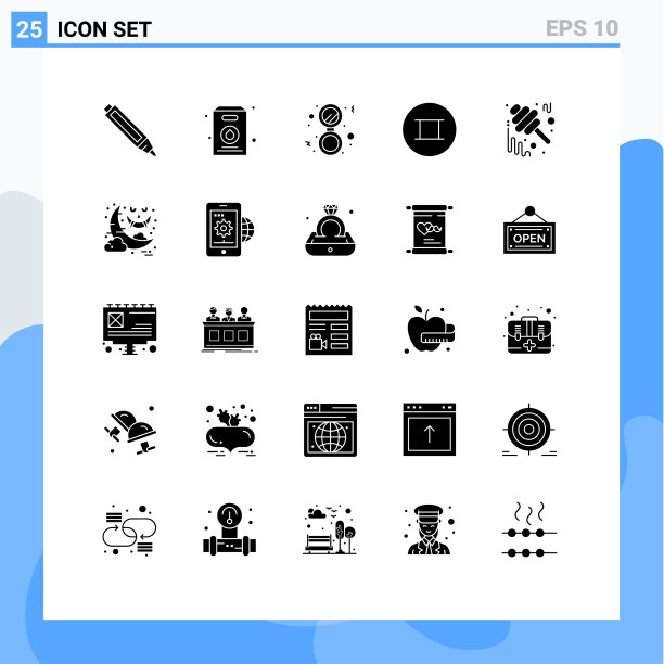 现代设25个实心象形瓶图片下载