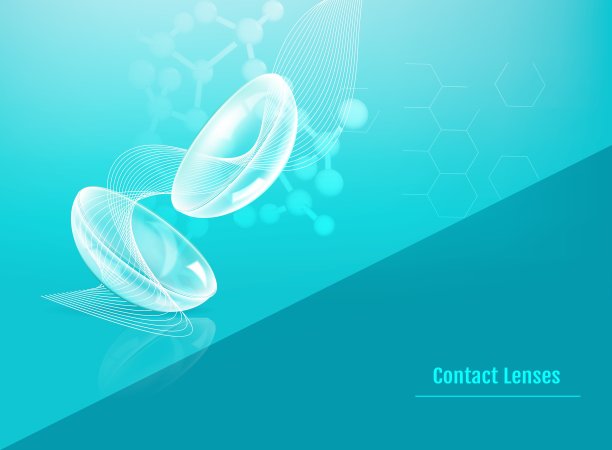 隐形眼镜模板，清晰和近距离看隐形眼镜图片下载