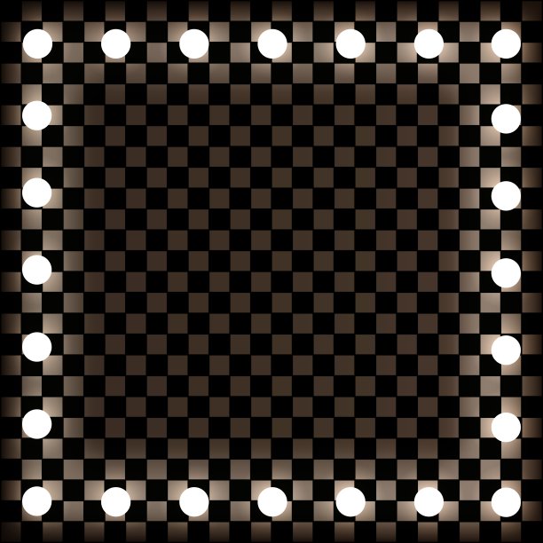 化妆镜与灯光隔离。图片下载