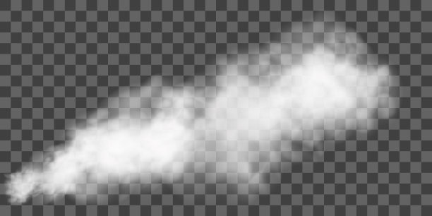 透明背景上的白色烟雾图片下载