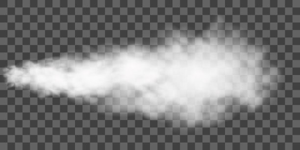 透明背景上的白色烟雾图片下载