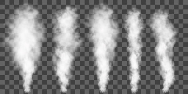 透明背景上的白色烟雾图片下载