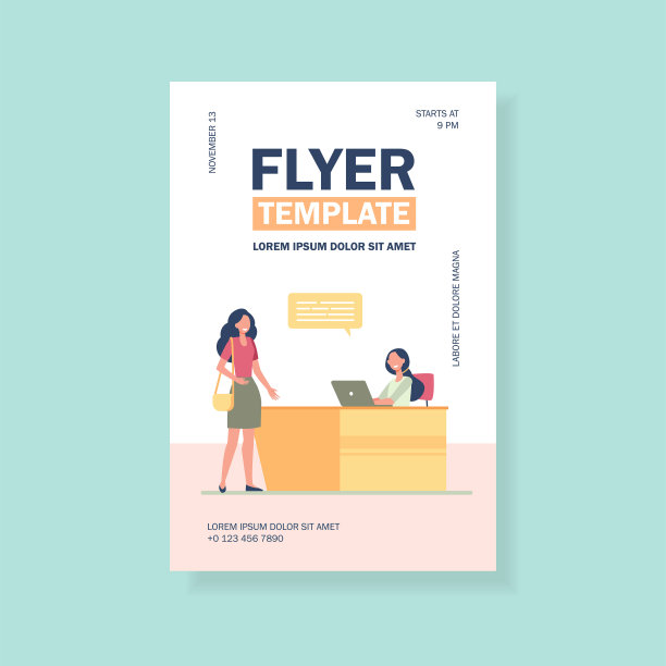 女客户或访客与接待员交谈图片下载