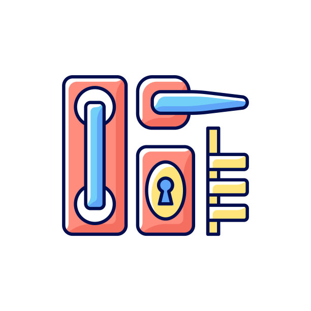 门硬件RGB颜色图标图片下载