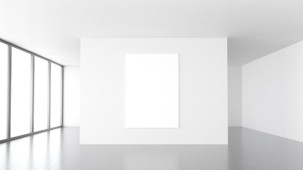 现代画廊与白色框架图片下载