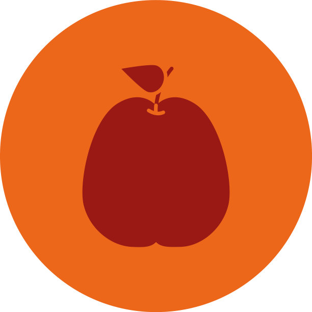 苹果水果图标块风格图片下载