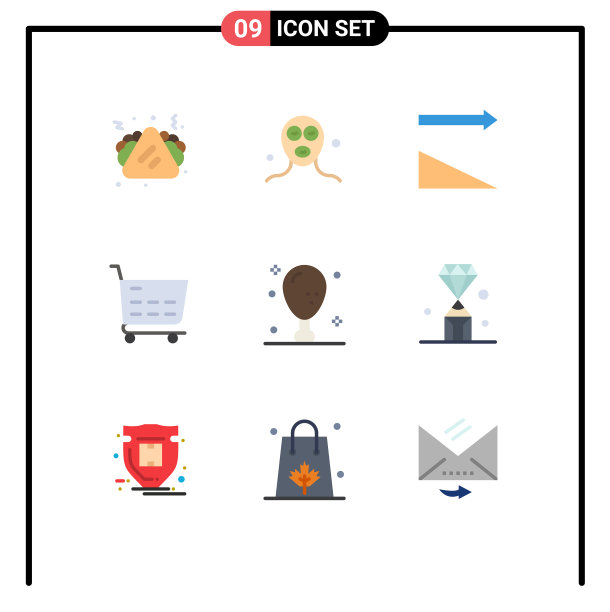 设置9商业平面颜色包装腿部食品图片下载