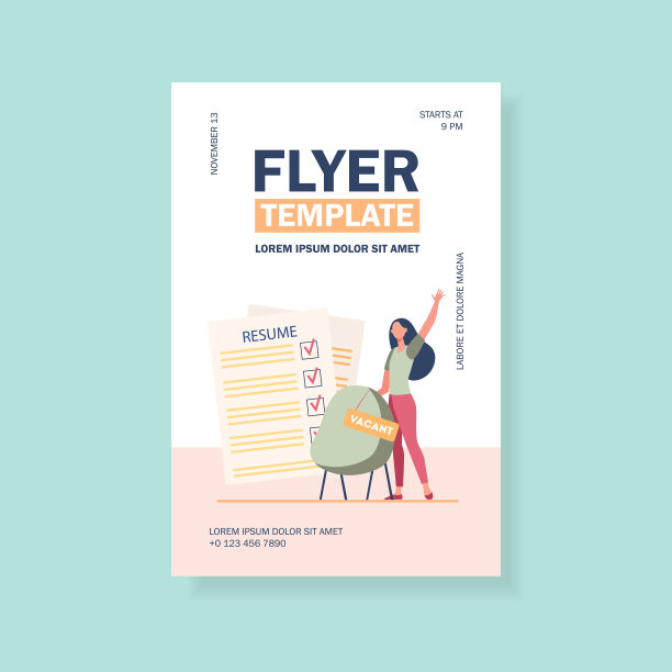 女员工正在寻找空缺职位图片下载