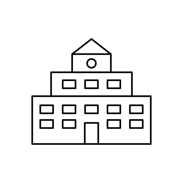 建筑线图标。图片下载