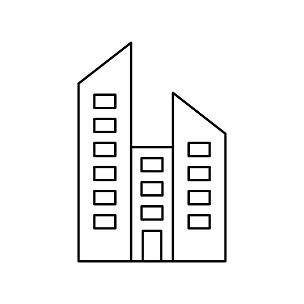 建筑线条图标图片下载