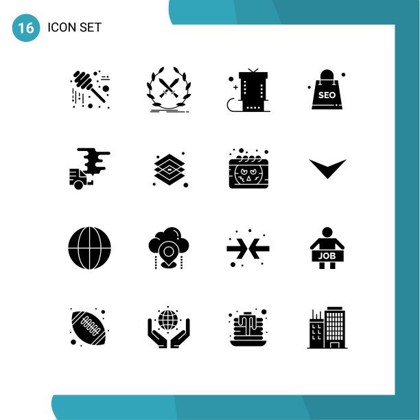 股票图标包16行符号和符号图片下载