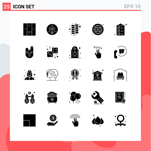 用户界面包25个基本立体字形图片下载