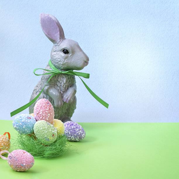 兔子复活节快乐卡片图片下载