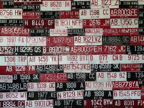 印尼车牌墙图片下载