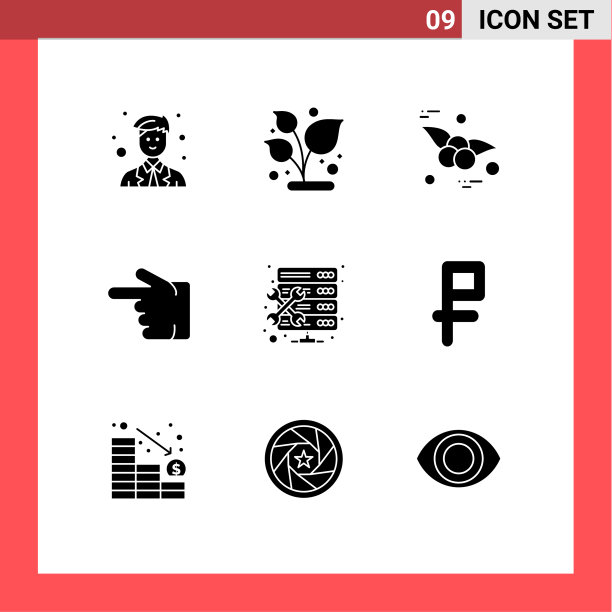 9个适用于网络和移动的通用实体符号图片下载