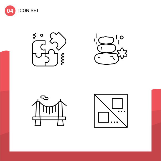在网格上设置4个填充线的平面颜色图片下载