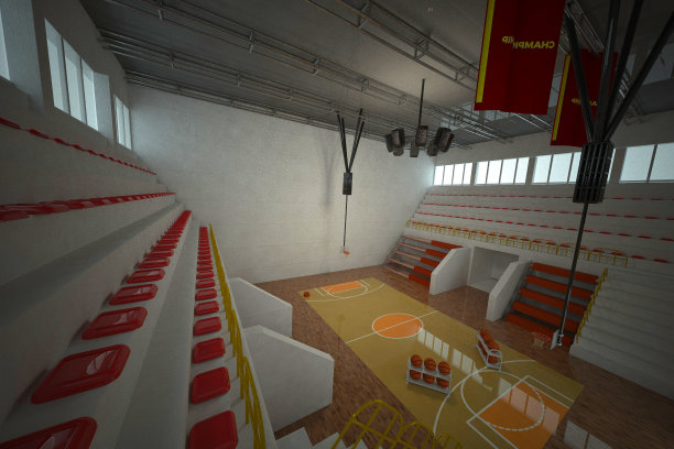 带有自然光的圆顶篮球场图片下载