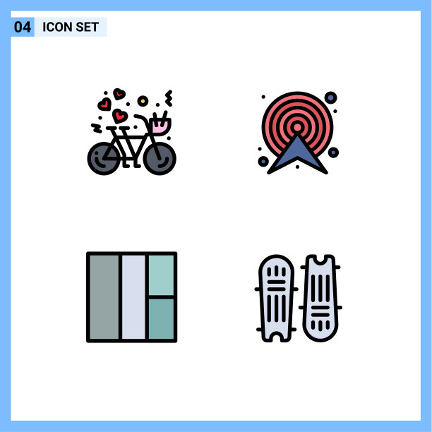 4创意图标的现代标志和符号图片下载