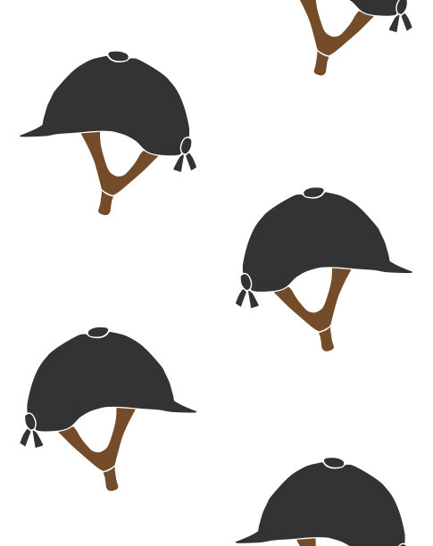 矢量无缝图案彩色手绘涂鸦素描骑马骑马头盔图片下载