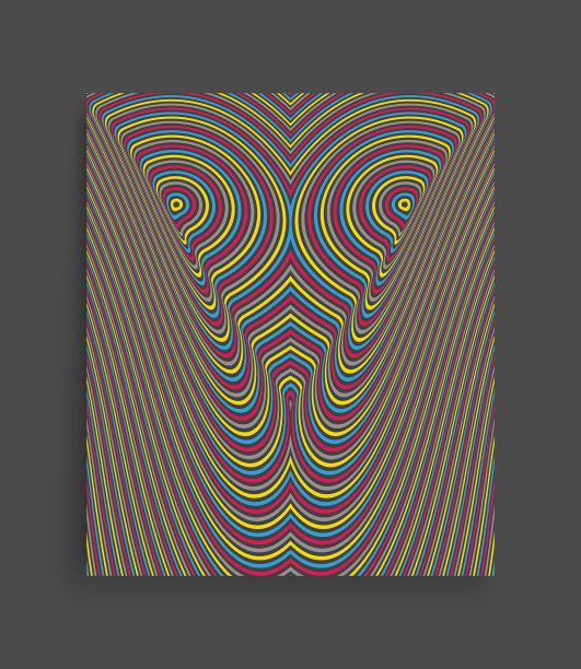 带有光学错觉的图案。抽象条纹背景。3 d矢量插图。图片下载