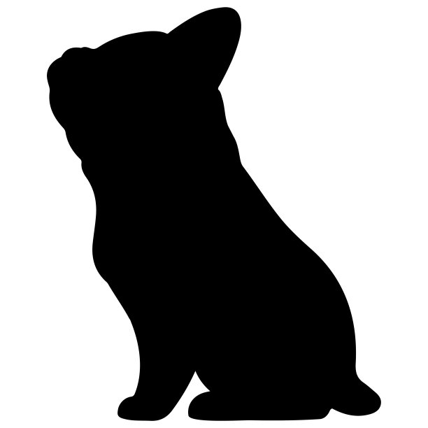 波士顿梗的剪影图片下载